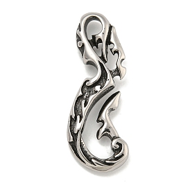 316 Surgical Stainless Steel Pendants, Dragon Charm