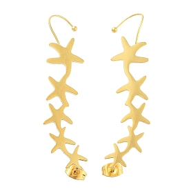 304 Stainless Steel Cuff Earrings for Girl Women Gift, Star