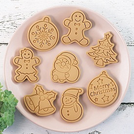 Christmas Plastic Cookie Candy Food Cutters Molds, for DIY, Kitchen, Baking, Kids Birthday Party Supplies Favors