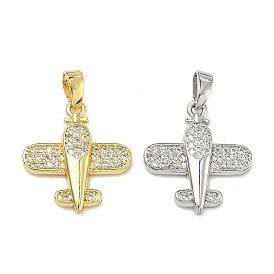 Латунные микропаве прозрачные подвески с фианитом, прелести самолета, стойки покрытие, долговечный