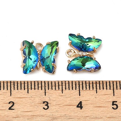 Brass with Glass Pendants, Butterfly