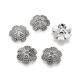 Тибетском стиле сплав шарик крышки, цветок