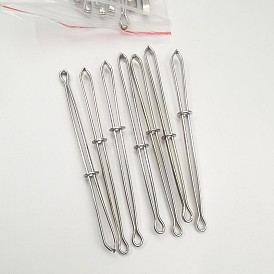 201 Stainless Steel Sewing Tool Set, Bodkin Needle, Elastic Band Threader Drawstring Guide, Sewing Waistband Elastic Strap Rope Threading Tool