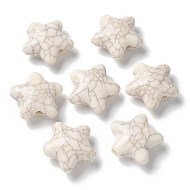 Акриловые бусины, имитация бирюзовый бисер, звезда