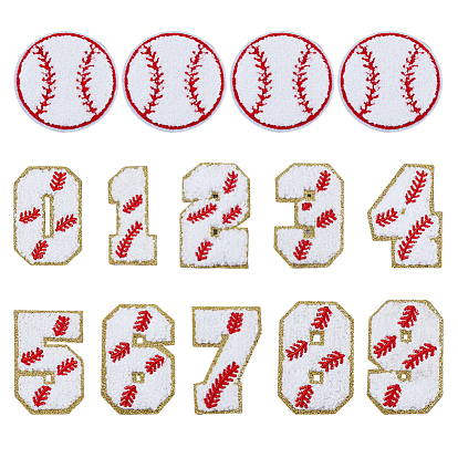5 шт. заплатки из полиэфирной нити, бейсбол, с 20количеством полиэстеровых нашивок на одежду, бейсбол