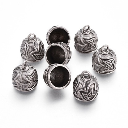 Tibetan Style Alloy Cord Ends, End Caps, Lead Free & Nickel Free & Cadmium Free