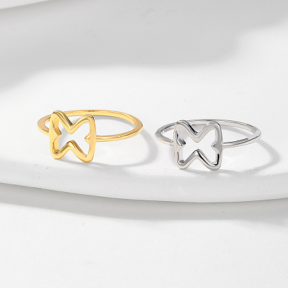 Hollow Bowknot 925 Sterling Silver Finger Rings for Women