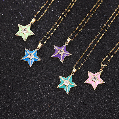 Minimalist Star Necklace Collarbone Chain Fashionable Pendant Unisex Jewelry