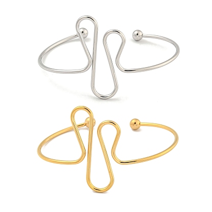 304 из нержавеющей стали манжеты браслеты, браслеты с крутящим моментом для женщин, геометрический