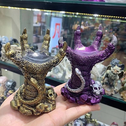 Скульптура из смолы с когтем дракона, украшения для пьедестала, держатель хрустального шара, для домашнего офисного стола