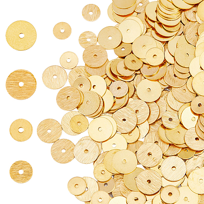 400 шт. 4 стили латунные бусины-проставки, долговечный, диск