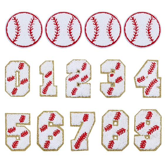 5 шт. заплатки из полиэфирной нити, бейсбол, с 20количеством полиэстеровых нашивок на одежду, бейсбол