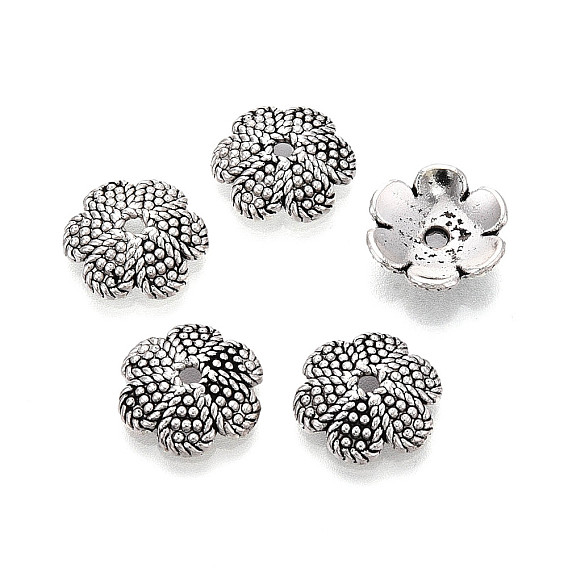 Тибетском стиле сплав шарик крышки, цветок