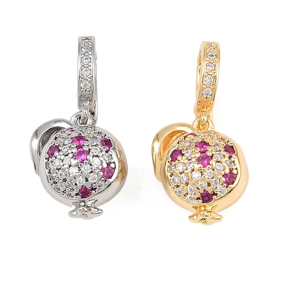 Латунные микро проложить кубического циркония раз за застежками, круглые