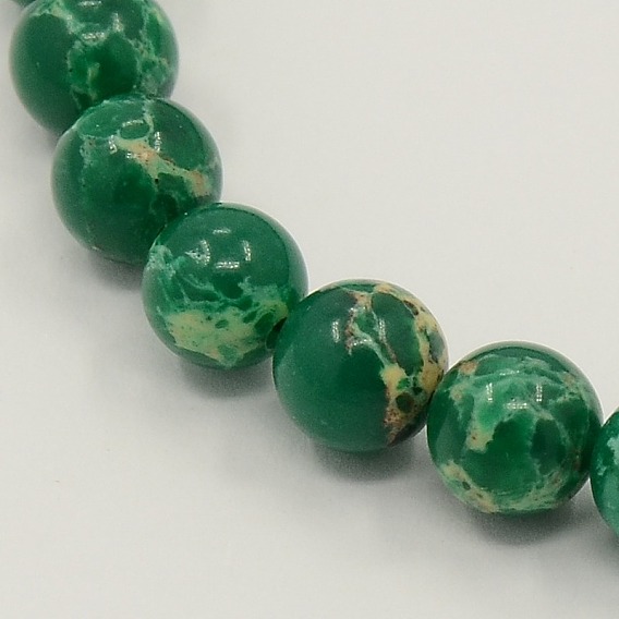 Synthetic Imperial Jasper Beads Strands, Dyed, Round