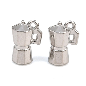 304 Stainless Steel Charms, Coffee Pot Charms