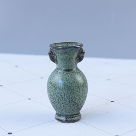 Ancient Chinese Style Mini Ceramic Floral Vases for Home Decor, Small Flower Bud Vases for Centerpiece