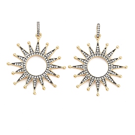 Стойка для загара, латунные микро-паве, прозрачные подвески с кубическим цирконием, долговечный, без свинца и без кадмия