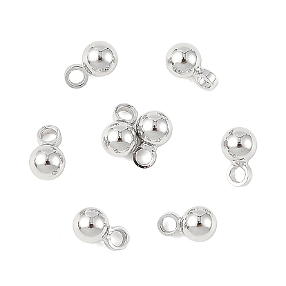 SHEGRACE Brass Pendants, Round Charms, Cadmium Free & Nickel Free & Lead Free