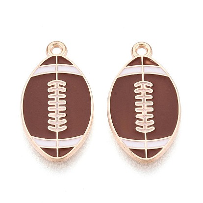 Подвески из эмали и сплава, регби прелести, золотые