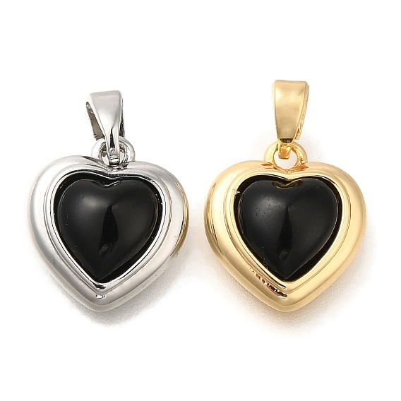 Латунные подвески, сердце прелести, с целью перехода в кольце