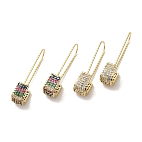 Женские серьги-кольца из латуни с микропаве и кубическим цирконием, реальный 18 k позолоченный