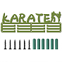 Iron Medal Holder Frame, Medals Display Hanger Rack, with Screws, Rectangle with Word Karate