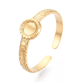 304 компоненты манжетного кольца из нержавеющей стали, круглая оправа для кольца, ионное покрытие (ip)