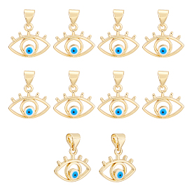 Латунные подвески, с эмалью, глаз с дурным глазом