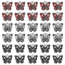 30шт 3 набор подвесок из сплава стиля, с эмалью, бабочка с подвеской в виде черепа