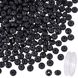 Наборы для самостоятельного изготовления браслетов из бусин-стразов в форме ронделей из смолы