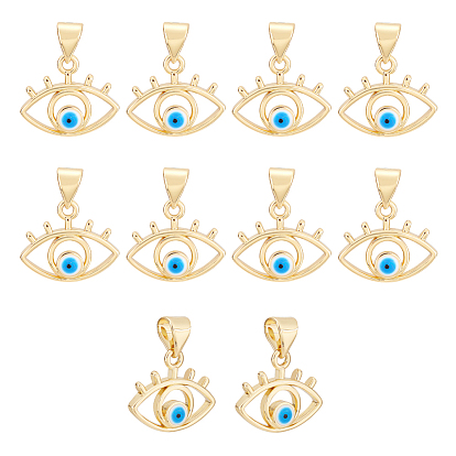 Латунные подвески, с эмалью, глаз с дурным глазом