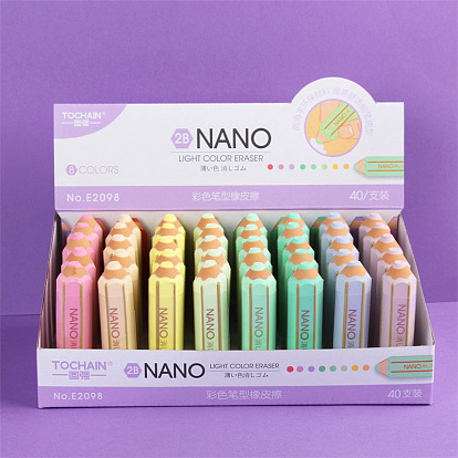 Пластиковые ластики тпр, школьные принадлежности, карандашообразный