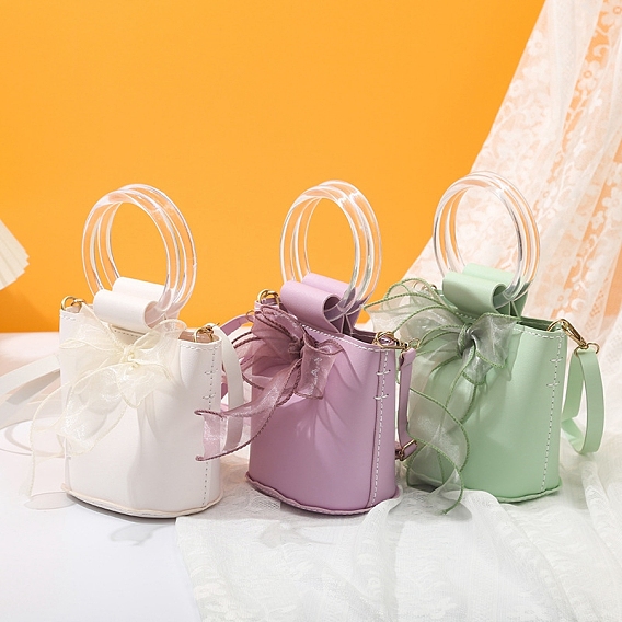 Наборы для изготовления кошельков из искусственной кожи с бантиком своими руками, Вязание крючком сумки-ведра на плечо для начинающих.