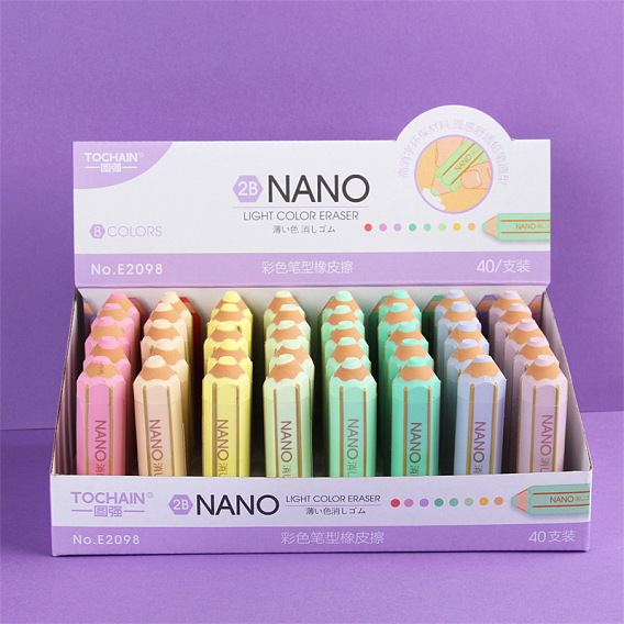 Пластиковые ластики тпр, школьные принадлежности, карандашообразный