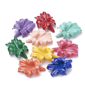 Synthetic Coral Beads, Dyed, Flower