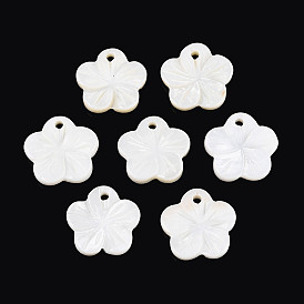 Подвески-цветы из натуральных пресноводных ракушек