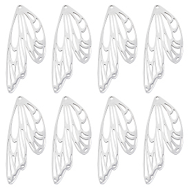 8Подвески из нержавеющей стали, лазерная резка, прелести крыльев бабочки