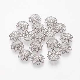 Multi-pétale 304 acier inoxydable casquettes fleur de perles