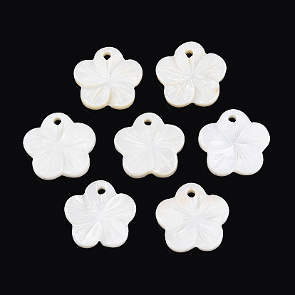 Подвески-цветы из натуральных пресноводных ракушек