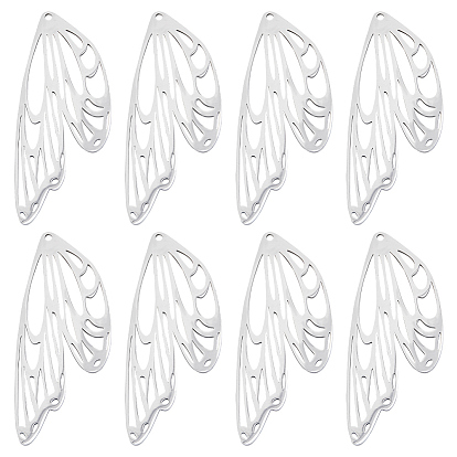 8Подвески из нержавеющей стали, лазерная резка, прелести крыльев бабочки