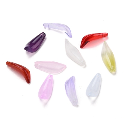 Transparent Glass Pendants, Petaline