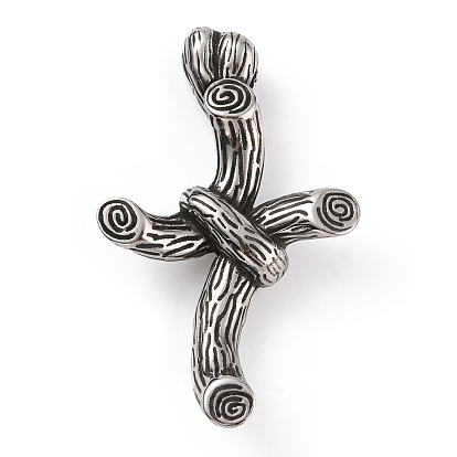 304 Stainless Steel Big Pendants, Knot Cross Charm