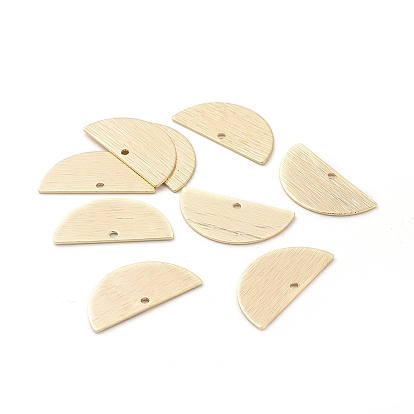 Латунная полукруглая подвеска, долговечный, реальный 18 k позолоченный, без никеля , щеткой, полукруглый