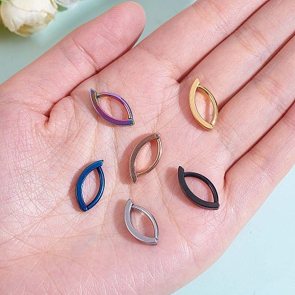 6Pcs 6 Color 304 Stainless Steel Curved Belly Ring Hoop, Piercing Jewelry for Women
