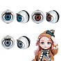 3 пары 3 цвета: железо, полистирол и кукольные глаза для поделок, аксессуары для игрушек своими руками, полукруглый