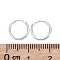 925 Sterling Silver Hoop Earring Findings, Ring
