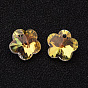Flower Faceted K9 Glass Charms, Imitation Austrian Crystal
