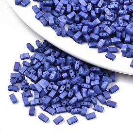 Fgb 2 стеклянные бусины для краски для выпечки, непрозрачные матовые цвета радуги, прямоугольные