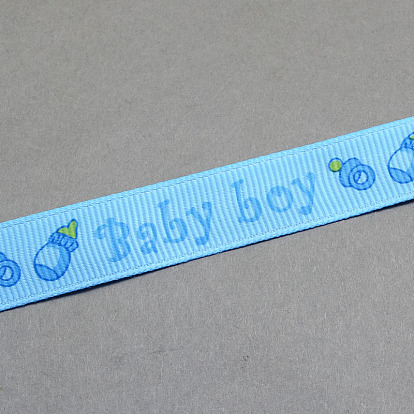 Baby Shower Ornaments Decorations Word Baby Printed Polyester Grosgrain Ribbons